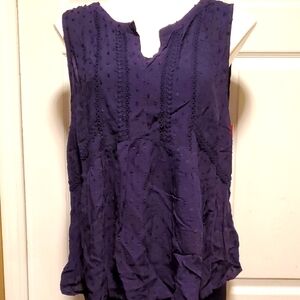 NWT Merona Women's Sleeveless Navy Blue Top - Size XXL